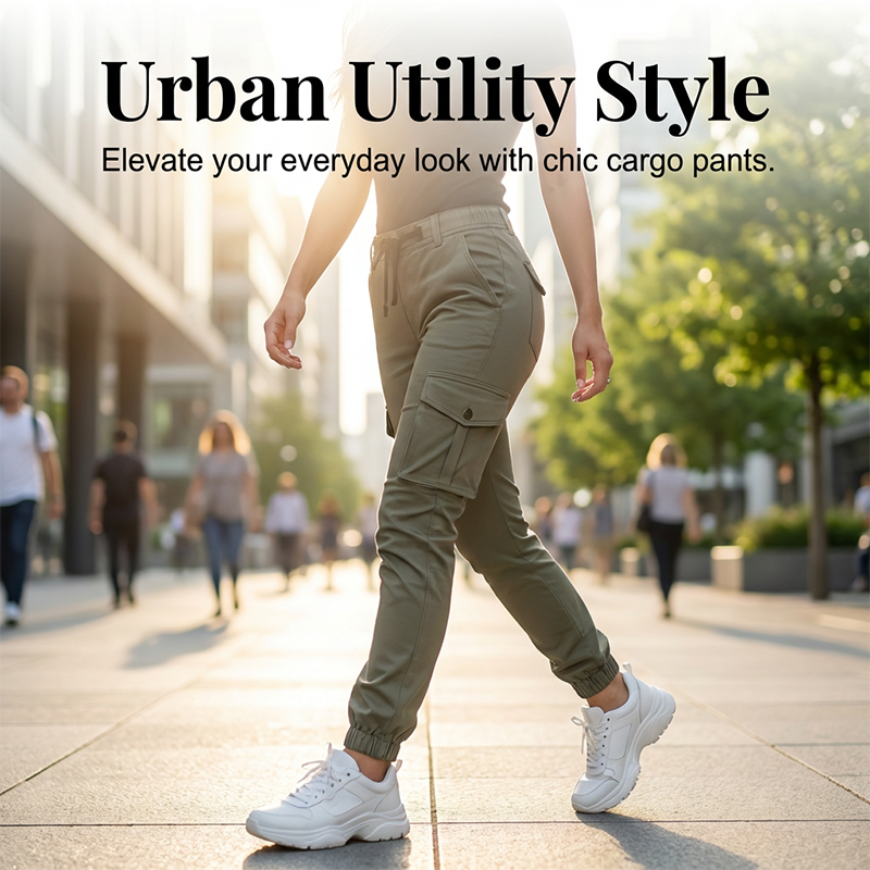 Cargo-Jogginghose mit mehreren Taschen für Damen