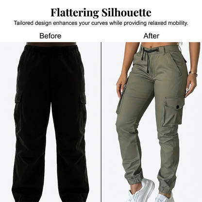 Cargo-Jogginghose mit mehreren Taschen für Damen