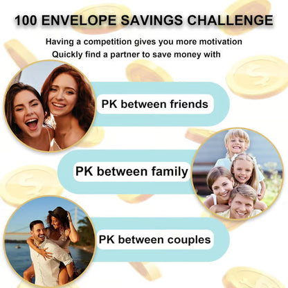 ⏰Letzte 4 Stunden 50 % Rabatt🎁100-Tage-Spar-Challenge mit Umschlägen✉️💸