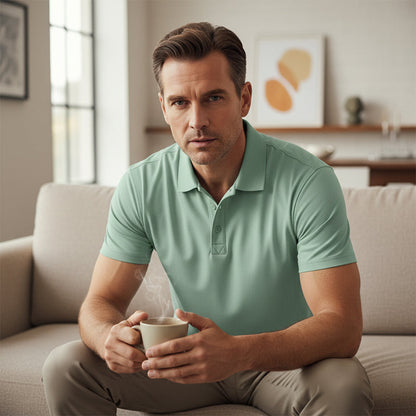 Herren schnell trocknendes Kurzarm-Hemdchen-Shirt mit Reverskragen