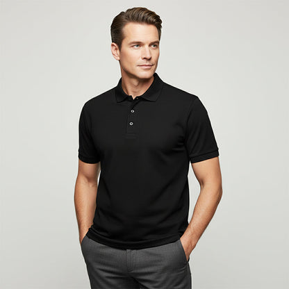Herren schnell trocknendes Kurzarm-Hemdchen-Shirt mit Reverskragen