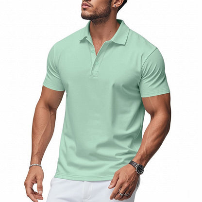 Herren schnell trocknendes Kurzarm-Hemdchen-Shirt mit Reverskragen