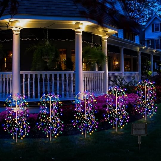 🎆 50% RABATT! ✨ Solar-Bodenlampe „Feuerwerk“ – Dekorativ, IP55 wasserdicht & 8-10h Licht für Garten und Terrasse ☀️