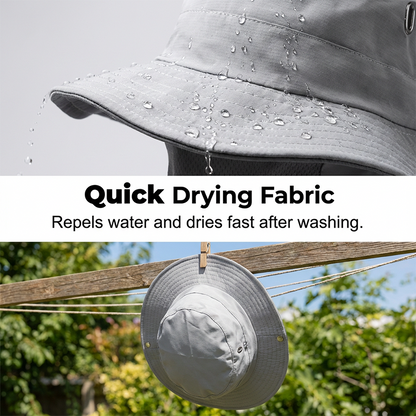 🥳2026 HEISSER VERKAUF🥳🌬️ 50 % RABATT! Atmungsaktive Fischerhut mit abnehmbarer Maske – 2-in-1-Design, Ice-Silk-Material sorgt für angenehme Kühle. Breite Krempe und Nackenschutz für 360°-Sonnenschutz. Verstellbarer Kinnriemen, windabweisend