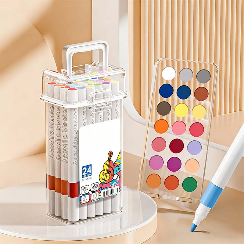 Schnelltrocknendes, wasserfestes Acrylstifte-Set für Kinder