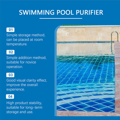 💧 Reinigungsflüssigkeit für Pools – kristallklares Wasser, mühelos! ✨ Schluss mit grünem Wasser und aggressiven Produkten – genießen Sie jederzeit ein gesundes, natürliches Badevergnügen. 🏊‍♂️💙