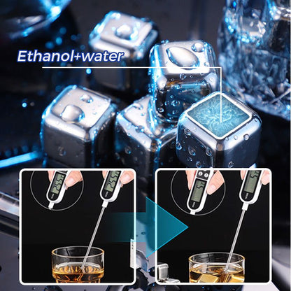 6 Stück / 8 Stück Edelstahl-Eiswürfelsatz