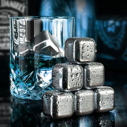 6 Stück / 8 Stück Edelstahl-Eiswürfelsatz