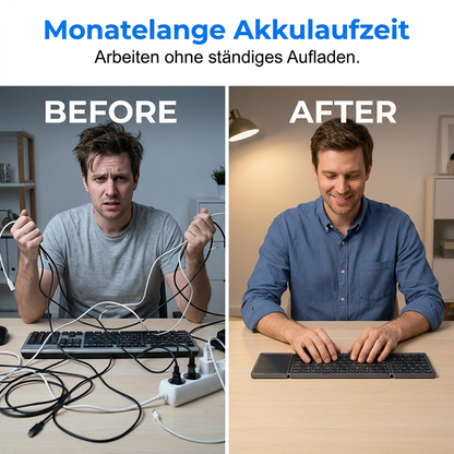 🔥Begrenzte Zeit 50% Rabatt💥Faltbare Bluetooth-Tastatur mit Touchpad--⌨️Effizientere Büroeingabe✨