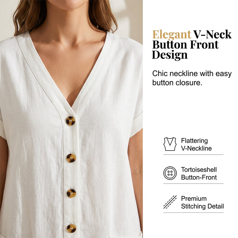 Lässiger Sommer-Jumpsuit mit Knopfleiste für Damen