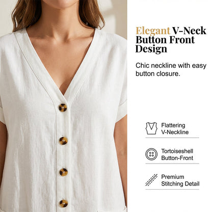 Lässiger Sommer-Jumpsuit mit Knopfleiste für Damen