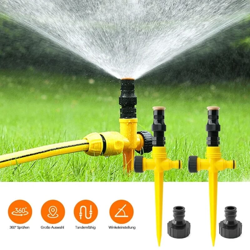 ✨Neu eingetroffen✨360° drehbares automatisches Bewässerungssystem für Garten, Rasen, Terrasse