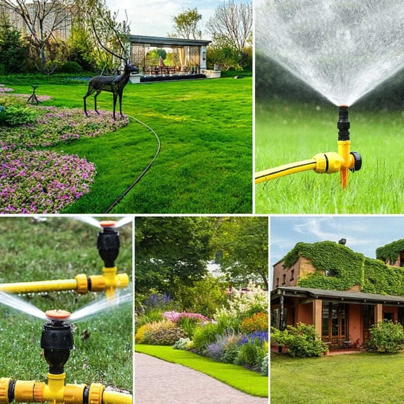 ✨Neu eingetroffen✨360° drehbares automatisches Bewässerungssystem für Garten, Rasen, Terrasse