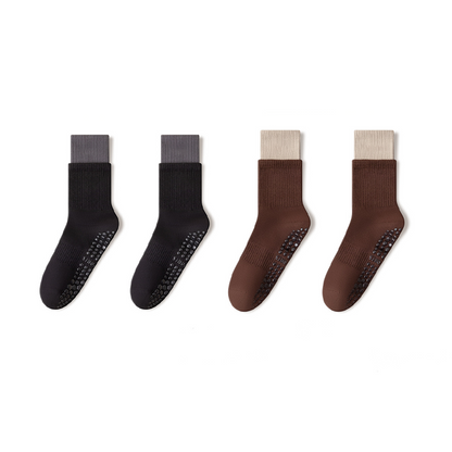 🧦 Wolkenweiche Pilates-Crew-Grip-Socken