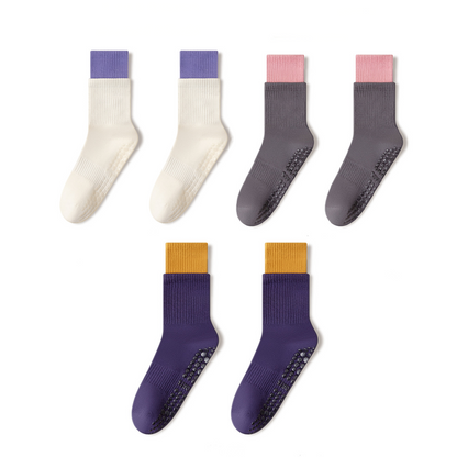 🧦 Wolkenweiche Pilates-Crew-Grip-Socken