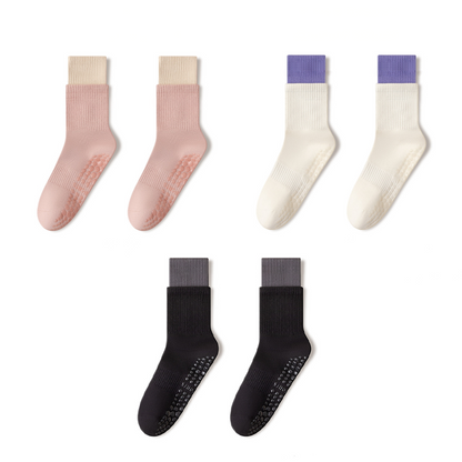 🧦 Wolkenweiche Pilates-Crew-Grip-Socken