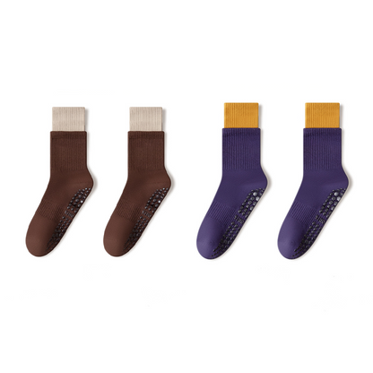 🧦 Wolkenweiche Pilates-Crew-Grip-Socken
