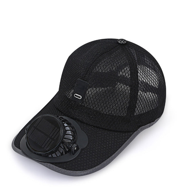 🌞🧢 Atmungsaktive Sonnenkappe/Baseballkappe mit integriertem Solar-Lüfter