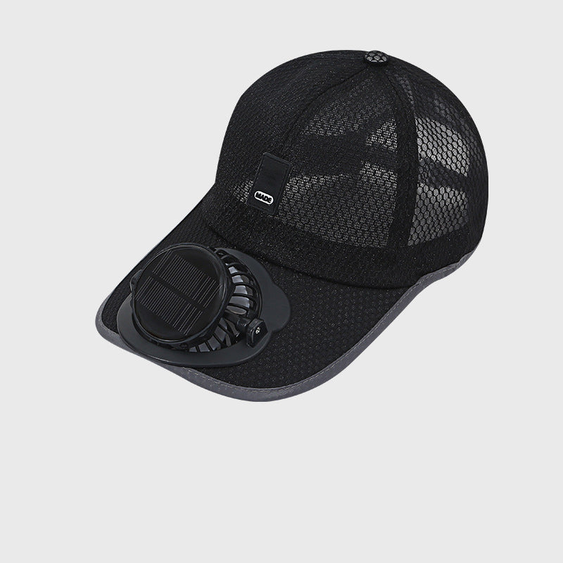 🌞🧢 Atmungsaktive Sonnenkappe/Baseballkappe mit integriertem Solar-Lüfter
