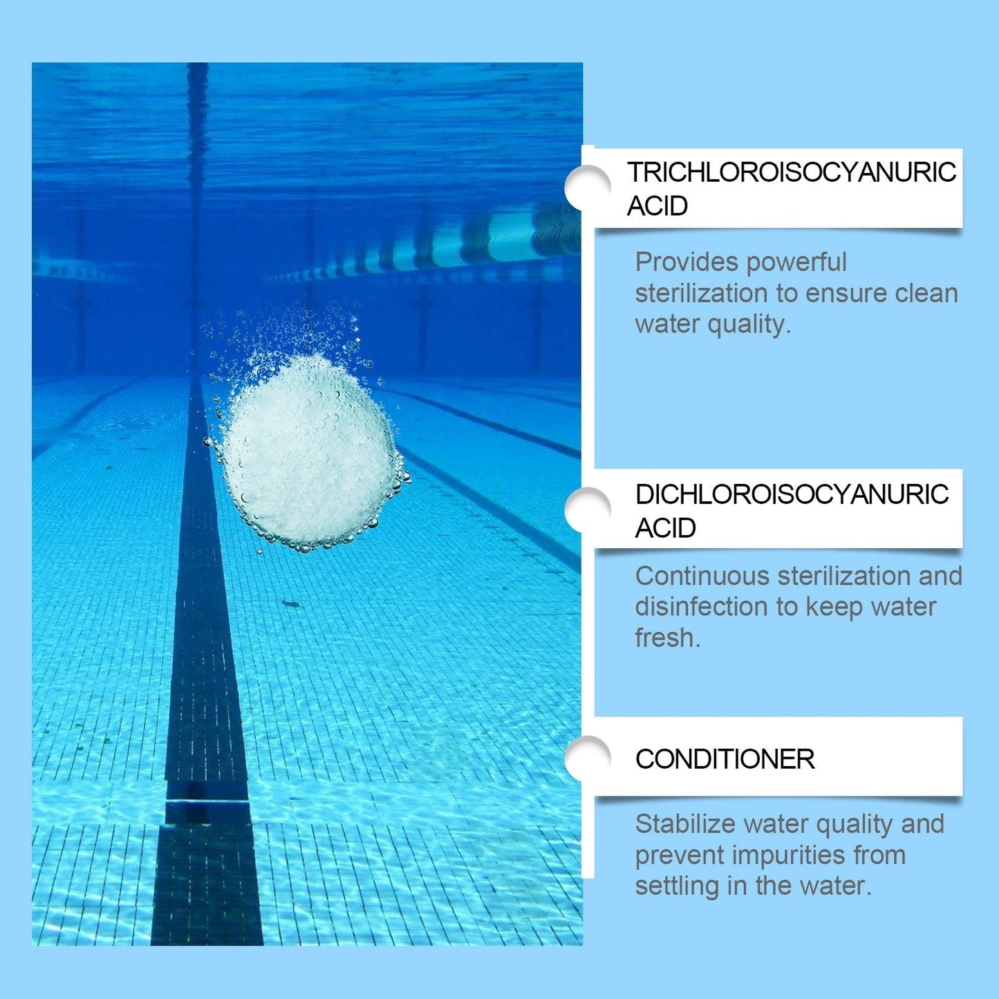 🏊‍♂️ Poolreinigungstabletten für kristallklares Wasser – Einwerfen, auflösen, reinspringen! 🌊✨
