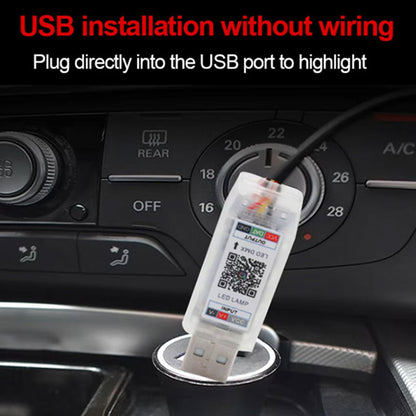 LED-USB-Innenbeleuchtung fürs Auto mit Fernbedienung