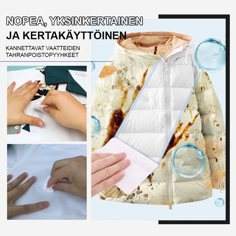 Tragbare Fleckenentferner-Tücher für Kleidung