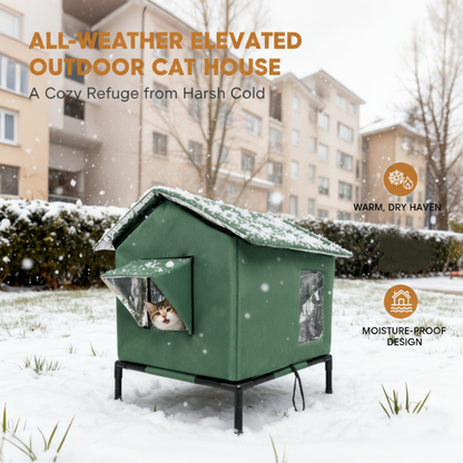 🐱🔥 Wasserdichtes Klappbares Katzenhaus – Erhöht, winddicht & wetterfest ✨🏠 50% RABATT! Ideal für Garten, Balkon & Streuner – wetterfest, isolierend & platzsparend.