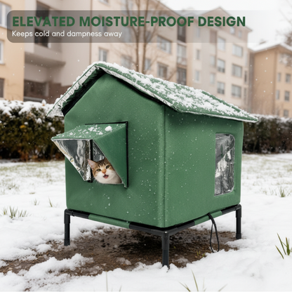 🐱🔥 Wasserdichtes Klappbares Katzenhaus – Erhöht, winddicht & wetterfest ✨🏠 50% RABATT! Ideal für Garten, Balkon & Streuner – wetterfest, isolierend & platzsparend.