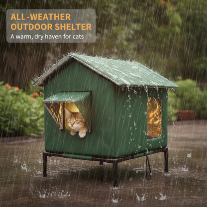 🐱🔥 Wasserdichtes Klappbares Katzenhaus – Erhöht, winddicht & wetterfest ✨🏠 50% RABATT! Ideal für Garten, Balkon & Streuner – wetterfest, isolierend & platzsparend.