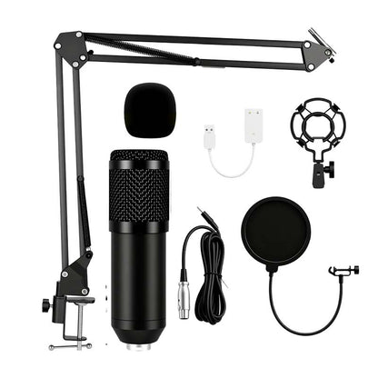 Professionelles Kondensatormikrofon-Set mit Galgenstativ