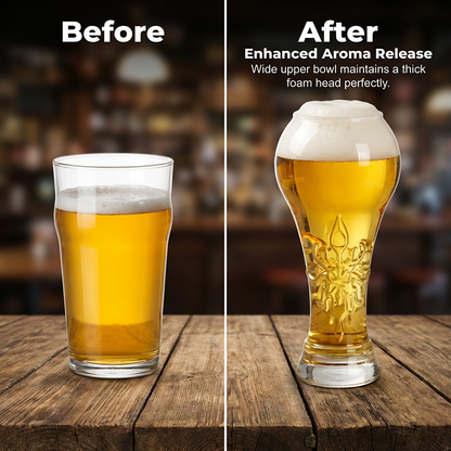 Großes Bierglas mit kunstvollem Relief