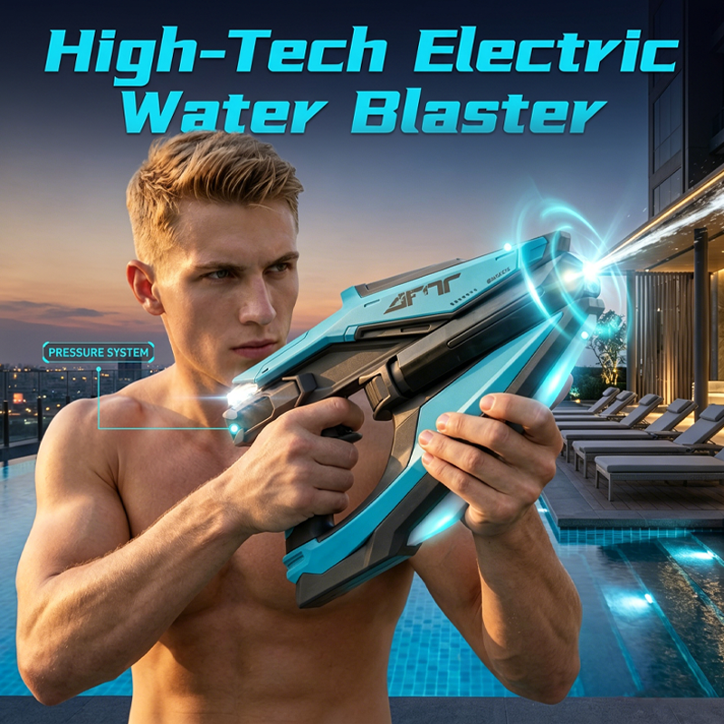 Elektrische Wasserpistole mit LED- und Nebeleffekten