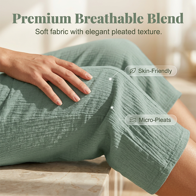🌿 LIMITIERTES ANGEBOT 50% RABATT! ✨ Damen Hose aus Leinen-Baumwolle – Leicht, Falten, Gummibund 👒