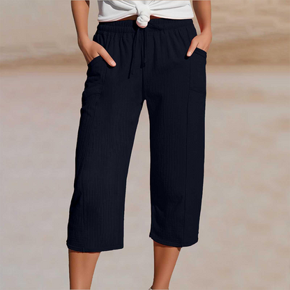 🌿 LIMITIERTES ANGEBOT 50% RABATT! ✨ Damen Hose aus Leinen-Baumwolle – Leicht, Falten, Gummibund 👒