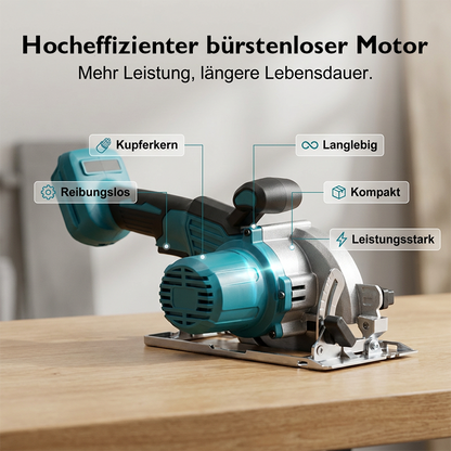 ⚡ 50% RABATT! 🛠️ Hochgeschwindigkeits-Akku-Kreissäge mit bürstenlosem Motor – Leistungsstark, kabellos & präzise – Ideal für Holz, DIY-Projekte oder Baustelle – saubere Schnitte ohne störendes Kabel 🔋