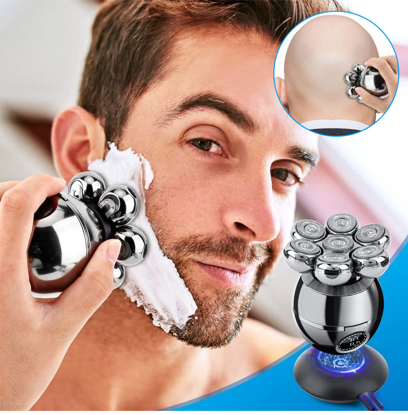 💪7D Floating Shaver Set | 5-in-1 Multifunktional⚡ Kabelloses Laden + LED-Akkustandsanzeige🚿 Nass-/Trockenrasur · Abwaschbar🪐 Ideal für unterwegs