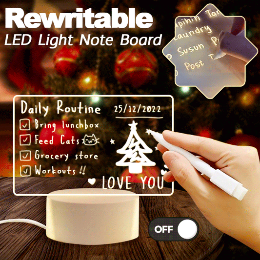 Das perfekte Geschenk – Wiederbeschreibbares Zeichenbrett-Set mit LED-Beleuchtung