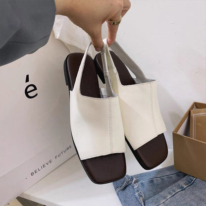 👡 LIMITED-TIME 50% RABATT! ✨ Damen Retro-Slingback-Sandalen – Eckige Zehe, Komfort, 3 Farben 🥿