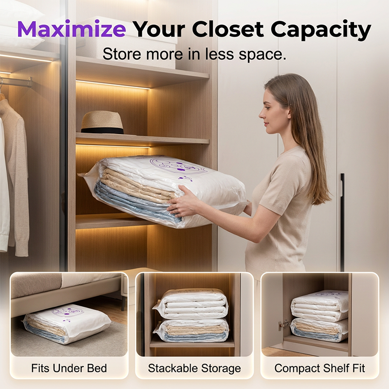 📦 50% RABATT! ✨ Vakuum-Aufbewahrungsbeutel für Zuhause – Platzsparend, wiederverwendbar & perfekt für Kleidung und Bettwäsche – Sparen bis zu 80% Stauraum, inklusive Handpumpe – ideal für Kleiderschrank oder Umzug 🏠