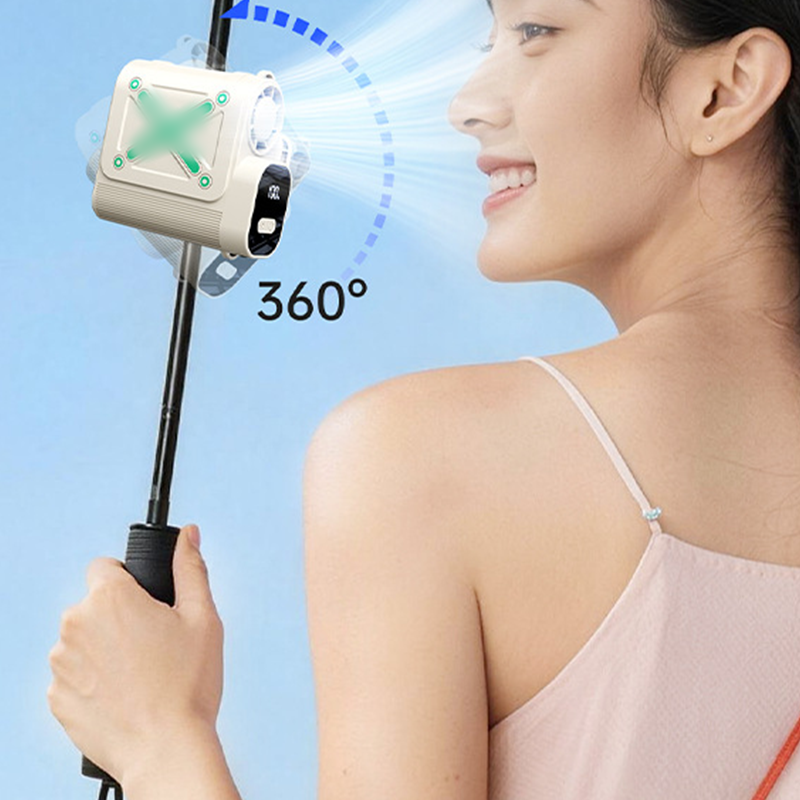 Multifunktionaler Mini-Ventilator für Sonnenschirme, Schreibtische und den Außenbereich