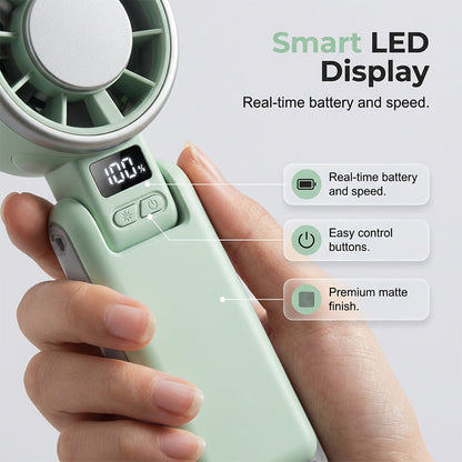 🥳PROMOTION EXCEPTIONNELLE 2026🥳💞Plus de 50 000 unités vendues !👵❤️ 50 % de réduction ! Ventilateur portable turbo pliable avec écran LED