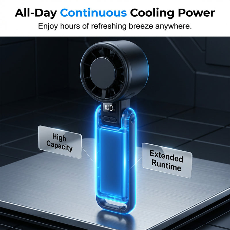 🥳PROMOTION EXCEPTIONNELLE 2026🥳💞Plus de 50 000 unités vendues !👵❤️ 50 % de réduction ! Ventilateur portable turbo pliable avec écran LED