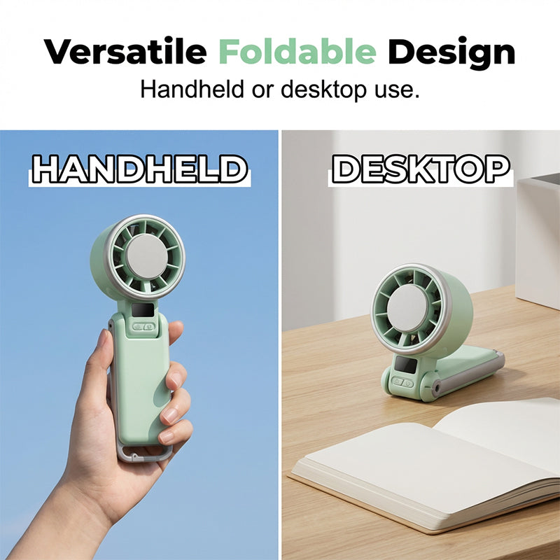 🥳PROMOTION EXCEPTIONNELLE 2026🥳💞Plus de 50 000 unités vendues !👵❤️ 50 % de réduction ! Ventilateur portable turbo pliable avec écran LED