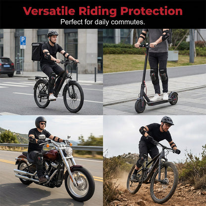 🏍️🛡️ Motorrad Knie- & Ellenbogenprotektoren Set – geprüfte Sicherheit, atmungsaktiv & flexibel, jetzt −50%