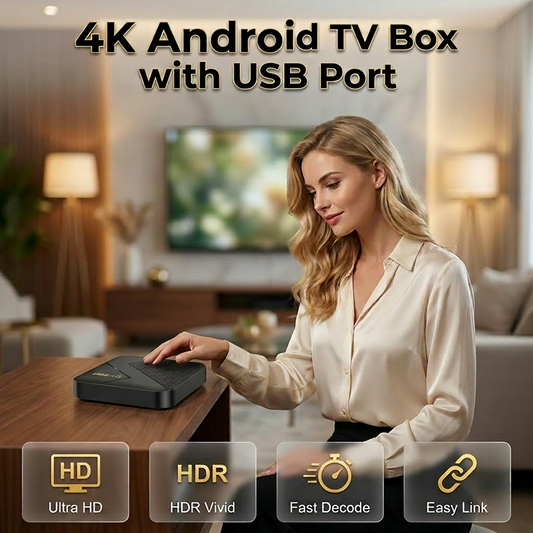 🚀 Leistungsstarke TV-Box mit WLAN & Bluetooth – verwandelt jeden Fernseher in einen Smart TV