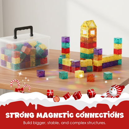📢📢50 % Rabatt!!🥳🏰Magnetische Bausteine für Kinder – 150-teiliges STEM-Spielzeug ab 3 Jahren 🧲🧠