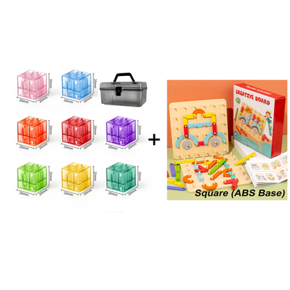 📢📢50 % Rabatt!!🥳🏰Magnetische Bausteine für Kinder – 150-teiliges STEM-Spielzeug ab 3 Jahren 🧲🧠