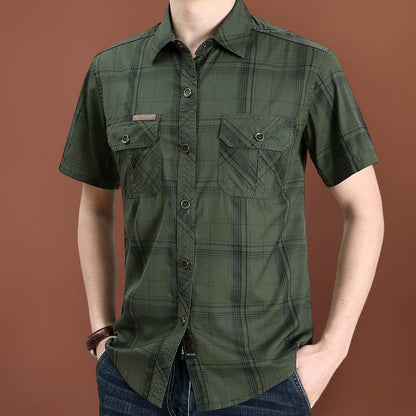 👕🌞 Kurzärmeliges kariertes Freizeithemd für Herren – luftig, lässig & vielseitig, jetzt −50%