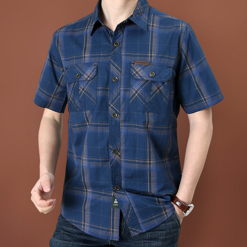 👕🌞 Kurzärmeliges kariertes Freizeithemd für Herren – luftig, lässig & vielseitig, jetzt −50%