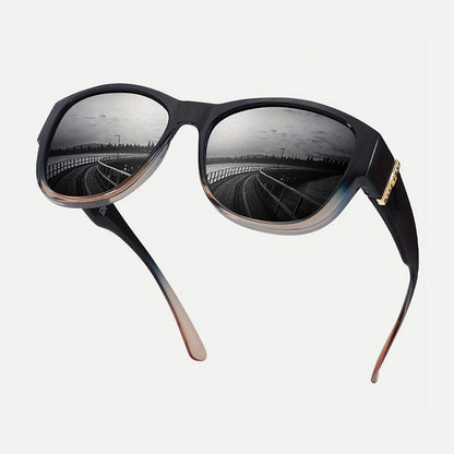 Damen-Sonnenbrille mit großem Rahmen, zum Überziehen